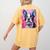Dog Pink Boston Terrier Women's Comfort Colors T-Shirt Back Print Mustard