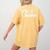 The Dogfather Boston Terrier Dog Dad Father's Day Women's Comfort Colors T-Shirt Back Print Mustard