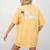 The Dogfather Boston Terrier Dog Dad Tshirt Idea Women's Comfort Colors T-Shirt Back Print Mustard
