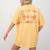 Fall In Love With Learning Autumn Teacher Thanksgiving Women's Comfort Colors T-Shirt Back Print Mustard