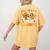 Fall In Love With Learning Fall Teacher Thanksgiving Retro Women's Comfort Colors T-Shirt Back Print Mustard