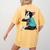 Father's Day Gift Dog Dad Boston Terrier i Love Dad Tattoo Women's Comfort Colors T-Shirt Back Print Mustard