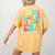 In My Glowing Teacher Era Groovy Colorful Bright Women's Comfort Colors T-Shirt Back Print Mustard