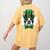 Green Boston Terrier Shamrock St Patricks Day Boston Terrier Women's Comfort Colors T-Shirt Back Print Mustard