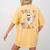 Groovy Halloween Trick Or Teach Retro Floral Ghost Teacher Women's Comfort Colors T-Shirt Back Print Mustard