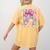 Groovy Teacher Cute Coquette Bow Flower Retro Back To School Women's Comfort Colors T-Shirt Back Print Mustard