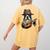 Guitar Shirt Boston Terrier Dog Playing Acoustic Guitar Women's Comfort Colors T-Shirt Back Print Mustard