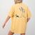 Halloween Boston Terrier And Skeleton Women's Comfort Colors T-Shirt Back Print Mustard