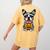 Halloween Dog Boston Terrier Mummy Costume Men Women Kids Women's Comfort Colors T-Shirt Back Print Mustard