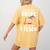 Halloween Teacher Tee My Broom Broke So Now I Teach Women's Comfort Colors T-Shirt Back Print Mustard