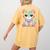 Happy Dot Day Colorful Polka Dot Cat Kitten Teachers Kids Women's Comfort Colors T-Shirt Back Print Mustard