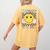 Happy Dot Day Hippie Flowers Smile Face Groovy Teacher Kids Women's Comfort Colors T-Shirt Back Print Mustard