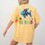 Happy First Day Of School Fish Rainbows Teacher Be Kind Women's Comfort Colors T-Shirt Back Print Mustard