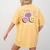 Happy To See Your Face Smile Face Teacher Back To School Women's Comfort Colors T-Shirt Back Print Mustard