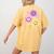 Happy To See Your Face Teacher Flower Back To School Women's Comfort Colors T-Shirt Back Print Mustard