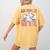 Haunted By My TBR Cute Ghosts Book Reading Teacher Halloween Women's Comfort Colors T-Shirt Back Print Mustard