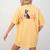 Heartbeat Boston Terrier Dog Women's Comfort Colors T-Shirt Back Print Mustard