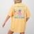 I'Ll Just Wait Until It's Quiet Skeleton Messy Bun Teacher Women's Comfort Colors T-Shirt Back Print Mustard