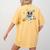 Kawaii Kids & Boys Astronaut Space Boston Terrier Dog Lover Women's Comfort Colors T-Shirt Back Print Mustard