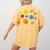 Learning Is Out Of This World Science Teacher Planets Women's Comfort Colors T-Shirt Back Print Mustard