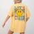 Let's Learn Today Smile Face Back To School For Teacher Kids Women's Comfort Colors T-Shirt Back Print Mustard