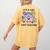 Little Miss Stem Teacher Women's Comfort Colors T-Shirt Back Print Mustard
