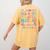 The Math Ain't Mathin Show Your Work Math Teacher Crew Women's Comfort Colors T-Shirt Back Print Mustard