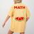 Math Watermelon Calculation Joke Teacher Student Women's Comfort Colors T-Shirt Back Print Mustard