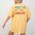 Meet Me At The Library For Teachers And School Librarians Women's Comfort Colors T-Shirt Back Print Mustard Meet Me At The Library For Teachers And School Librarians Women's Comfort Colors T-Shirt Back Print Mustard