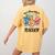 One Thankful Teacher Turkey Pencil Thanksgiving Teachers Women's Comfort Colors T-Shirt Back Print Mustard