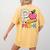 P Is For Pre K Teacher Student Pencil Apple Back To School Women's Comfort Colors T-Shirt Back Print Mustard