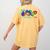 Peace Love Physical Education Tie Dye Sports PE Teacher Women's Comfort Colors T-Shirt Back Print Mustard