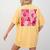 Pink Fourth Grade Era 4th Back To School Grade Teacher Women's Comfort Colors T-Shirt Back Print Mustard