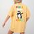 Pre-K Vibes Only Penguin Teachers Kids Back To School Women's Comfort Colors T-Shirt Back Print Mustard