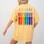 Rainbow Roygbiv Kids Artist Costume Art Teacher Women's Comfort Colors T-Shirt Back Print Mustard Rainbow Roygbiv Kids Artist Costume Art Teacher Women's Comfort Colors T-Shirt Back Print Mustard