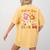 Retro Fall In Love With Learning Pumpkin Autumn Teacher Women's Comfort Colors T-Shirt Back Print Mustard