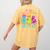 Retro Are You Falloween Direction Teacher Spooky Halloween Women's Comfort Colors T-Shirt Back Print Mustard