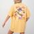 Retro Floral Ghost Trick Or Teach Groovy Teacher Halloween Women's Comfort Colors T-Shirt Back Print Mustard