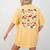 Santa Ghost Reading Books Christmas Library Teacher Women's Comfort Colors T-Shirt Back Print Mustard
