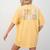I Speak Toddler Teacher Pre School Back To School First Day Women's Comfort Colors T-Shirt Back Print Mustard