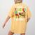 Super Teacher By Day Super Tired By Night Women's Comfort Colors T-Shirt Back Print Mustard