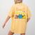 I Teach Cutest Little Monsters Halloween Teacher Men Women Women's Comfort Colors T-Shirt Back Print Mustard