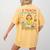 I Teach In My Pajamas Crayon Home School Teacher PJs Women's Comfort Colors T-Shirt Back Print Mustard