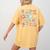 Teacher Groovy Play Is Learning Back To School Women's Comfort Colors T-Shirt Back Print Mustard