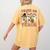 Teacher Halloween Trick Or Teach Cute Ghost Coffee Pumpkins Women's Comfort Colors T-Shirt Back Print Mustard