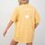 Teacher Red For Ed RedForEd Indiana Public Education Women's Comfort Colors T-Shirt Back Print Mustard