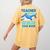 Teacher Shark Do Your Work Women's Comfort Colors T-Shirt Back Print Mustard