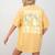 Teachers Love Brains Halloween Costume Boo Trick Teach Women's Comfort Colors T-Shirt Back Print Mustard