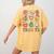 Team TK Teacher Christmas Groovy Smile Face Girl Boy Kid TK Women's Comfort Colors T-Shirt Back Print Mustard