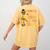 Thankful For My 4th Grade Turkey Thanksgiving Turkey Teacher Women's Comfort Colors T-Shirt Back Print Mustard